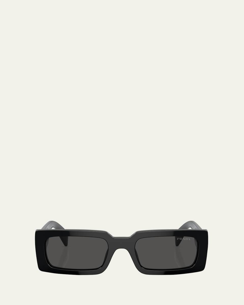 Logo Acetate Rectangle Sunglasses